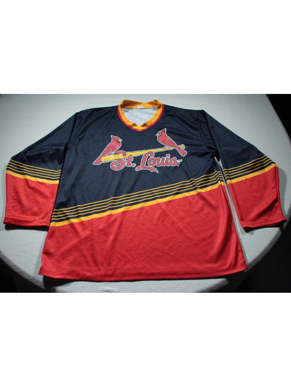St. Louis Blues Cardinals Baseball Jersey SGA NHL MLB Hockey Shirt XL 90s Retro